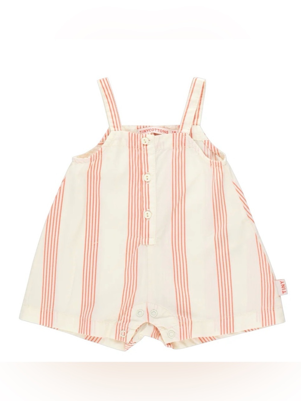 Tiny Cottons Pink Stripe Cotton Romper for Kids